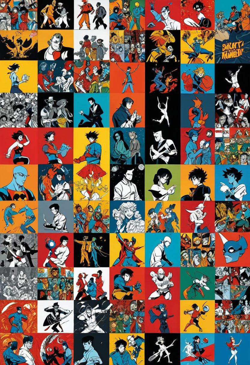A vibrant montage showcasing the evolution of adult cartoons, featuring a timeline from classic graphic novels on the left, transitioning into colorful, dynamic scenes of modern hentai streaming on the right. Include iconic characters with a blend of styles, from traditional comic art to sleek digital designs, with elements symbolizing the transformation in storytelling and technology. Set against a bold, abstract background to emphasize the journey through time. vibrant colors. super-realistic. dynamic composition.